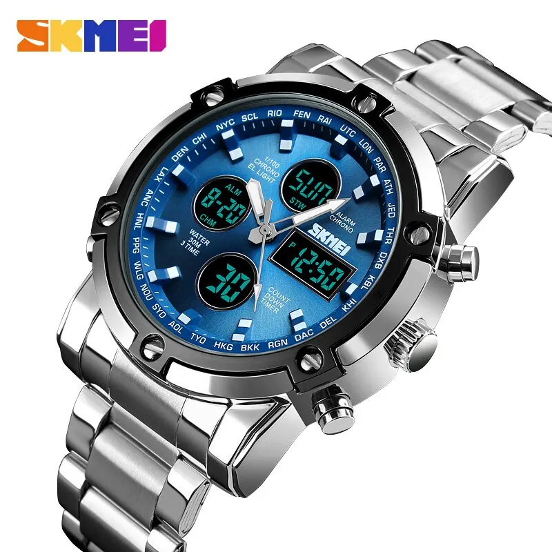 Skmei 1389 3 Time Back Light D - огляд і ціна Gold 6138